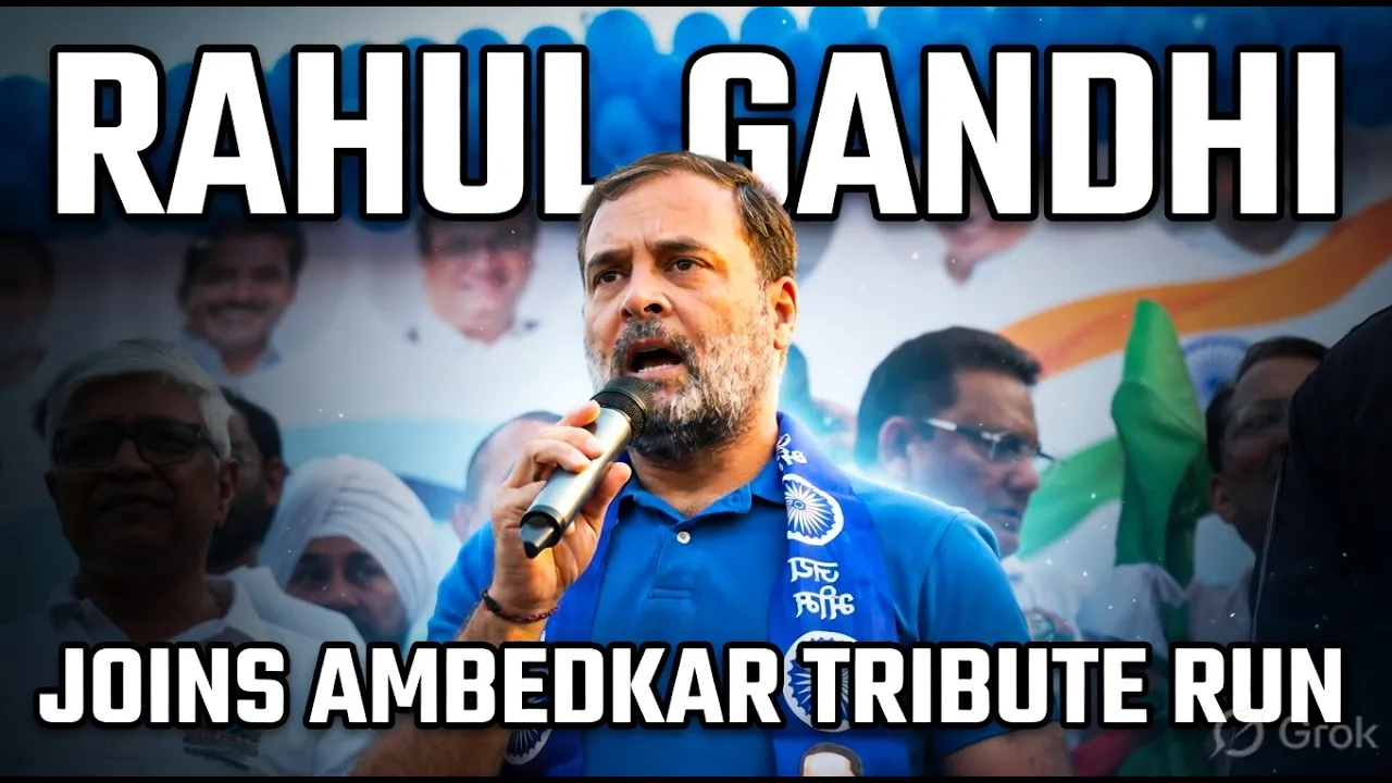 राहुल गांधी ने ‘Run for Ambedkar’ में लिया हिस्सा | संविधान पर दिया बड़ा संदेश