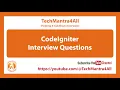 CodeIgniter Interview Questions - Set 01