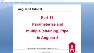 Part - 19 Parameterize and multiple chaining Pipe in Angular 8 Angular tutorials