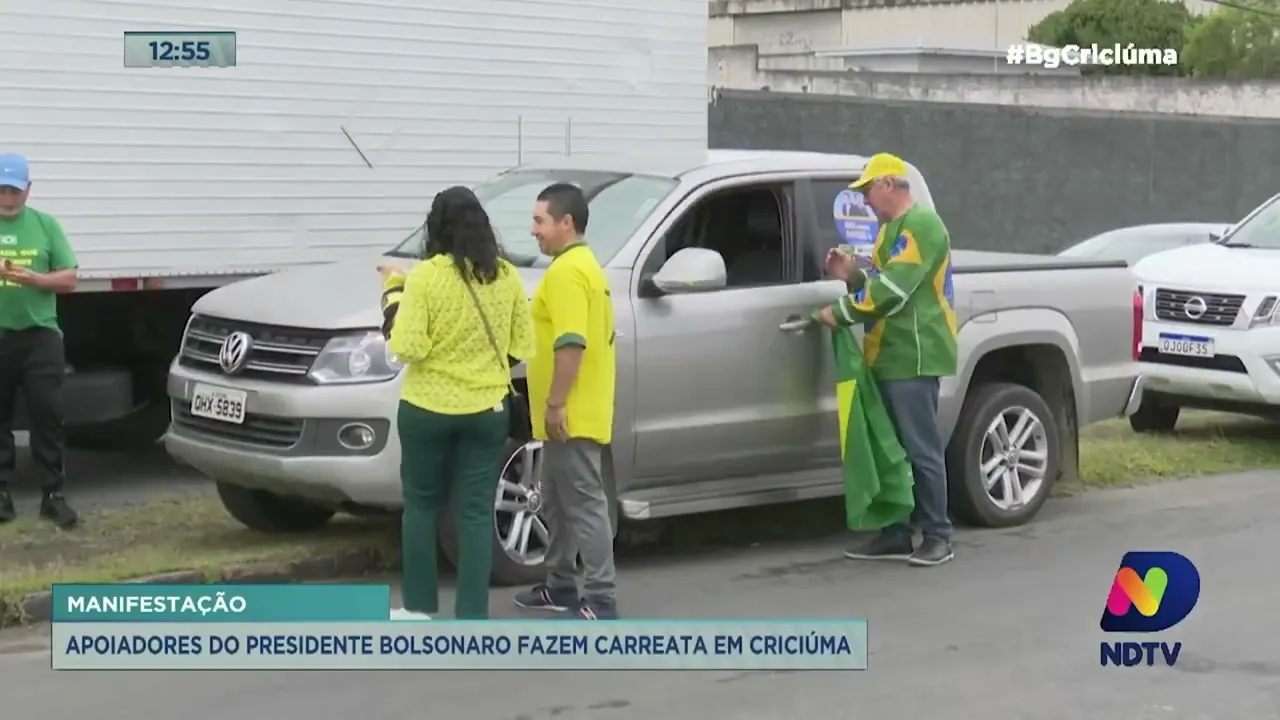 Manifestantes promovem carreata por liberdades individuais em Criciúma