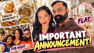 WE HAVE AN IMPORTANT ANNOUNCEMENT! π π± | English Breakfast + Pub Night