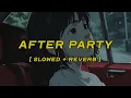 don toliver - after party [ slowed + reverb ] (lyrics)