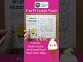 Free Printable Visual Closure Puzzle