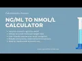 Download Lagu How to convert Nmol/L (Nano moles per liter) to Ng/ml (Nanogram per Millilitre)