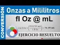 Converting Ounces fl oz to Milliliters mL - fl oz to mL