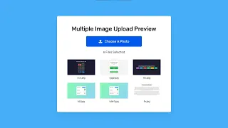 Multiple Image Upload Using HTML CSS and JavaScript with Source Code