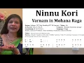 Ninnu Kori - Varnam in Mohana Ragam in 2 speeds in G Sruthi
