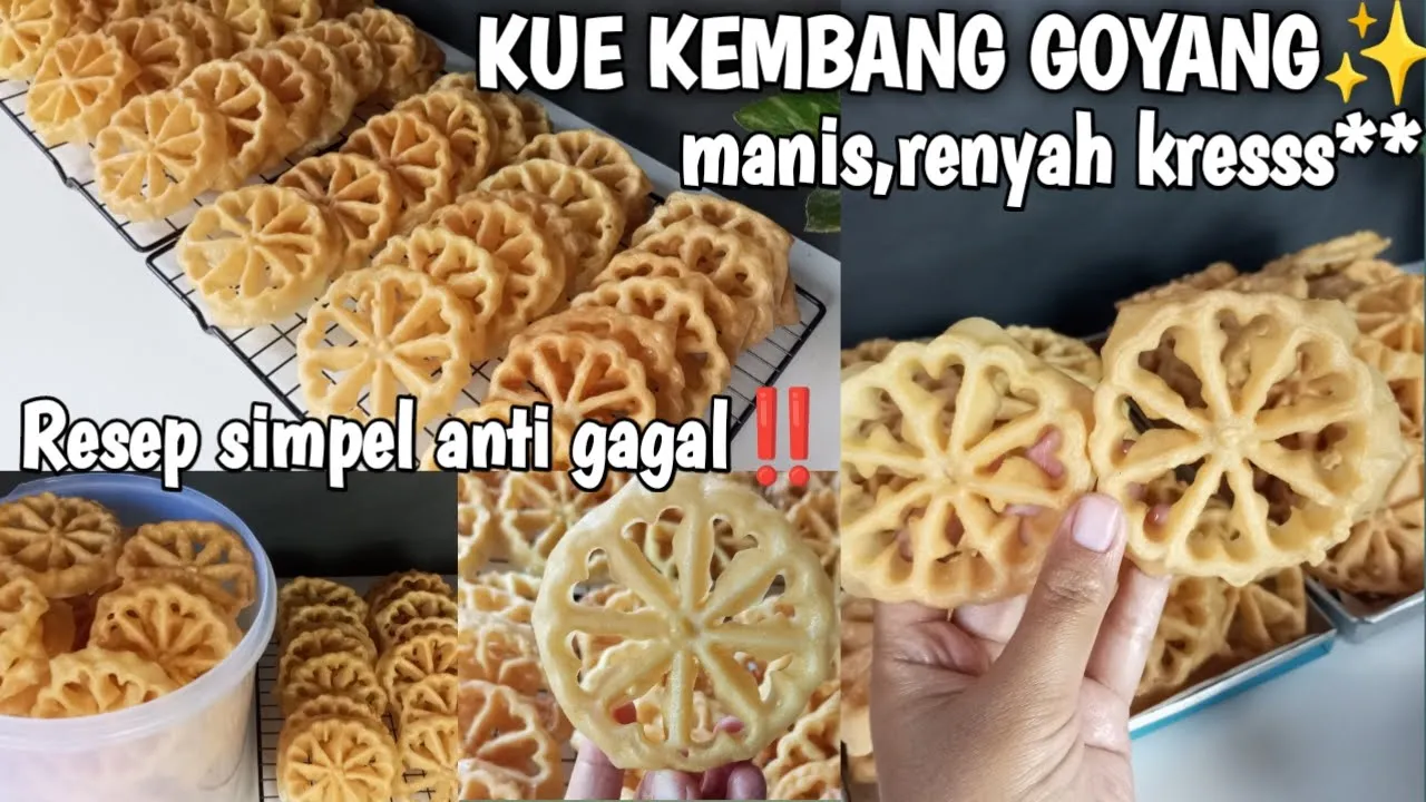 RESEP KUE KEMBANG GOYANG MANIS,ENAK DAN RENYAH‼️ || IDE ISIAN TOPLES LEBARAN ✨ RESEP KUE KEMBANG GOYANG MANIS,ENAK DAN RENYAH‼️ || IDE ISIAN TOPLES LEBARAN ✨