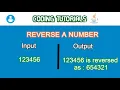 CODING SOLUTIONS REVERSE A NUMBER IN JAVA SOLUTION IN 2 WAYS