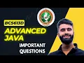 Advanced Java Important Questions Vtu BCS613D