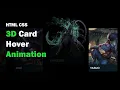 CSS 3D Card Hover Effects HTML CSS