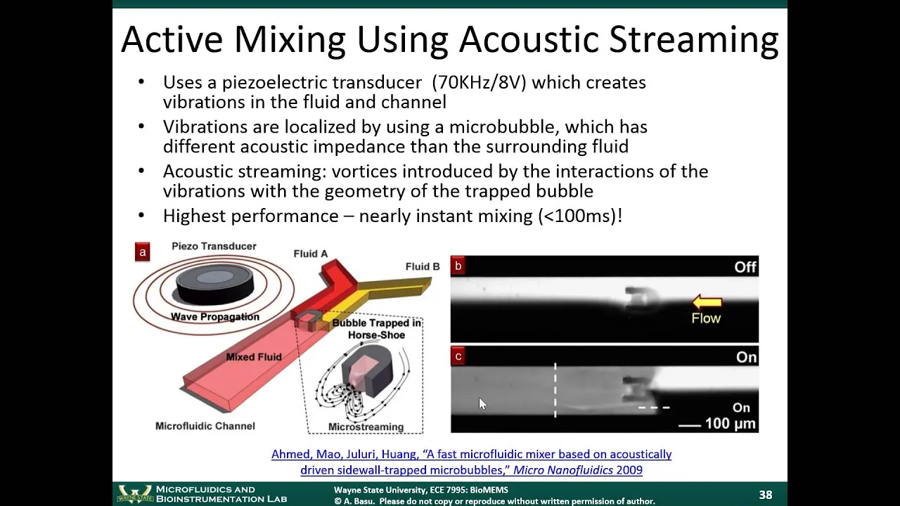 BioMEMS Module 5D - Microfluidic Laminar Flows and Mixers