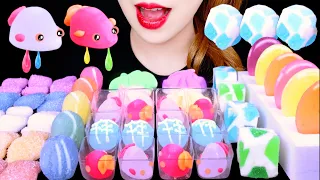 ASMR RAINBOW DESSERT *CANDY BONBON, GUMMY, KOHAKUTO CANDY EATING SOUNDS MUKBANG