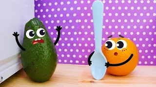 Hide & Seek Kitchen Challenge! 🥑🙈🍊 Doodland Funny Fail!