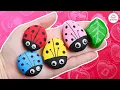 Ladybug Painted Rocks Cute and Simple Rock Painting Idea