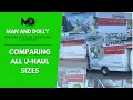 Comparing All U-haul Sizes
