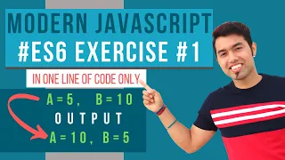 ES6 Exercise JavaScript Program to Swap Two Numbers without using Third Variable