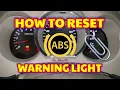 How to Reset ABS Warning Light Using a Paperclip