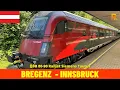 Cab Ride Bregenz - Innsbruck (Austrian Federal Railways ÖBB, Austria) train driver's view 4K
