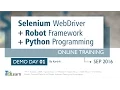 Selenium WebDriver RobotFramework Python Programming LIVE Training Day 01