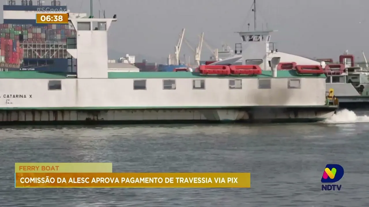 Projeto que permite pagamento por PIX em ferry boat recebe primeira aprovação na Alesc