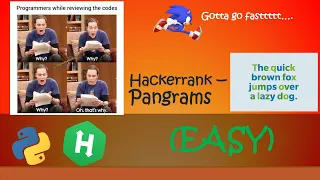 Hackerrank - Pangrams walkthrough