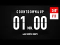 1 Minute Countdown Countup VR Timers Flip Clock with Simple Beeps