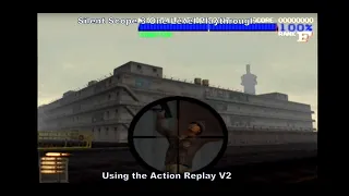 silent scope 3 one level playthrough using the action replay v2 for ps2 d playstation sony ps2