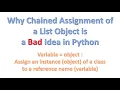 Why Chained Assignment of a List Object in a Bad Idea in Python