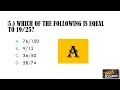 Civil Service Examination 15-item Practice Questions on Math