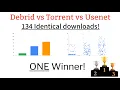 Debrid vs Torrent vs Usenet 134 Identical Downloads to Crown a Winner
