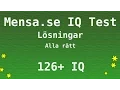 Mensa se IQ Test - 126 IQ