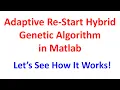 Adaptive Re-Start Hybrid Genetic Algorithm in Matlab