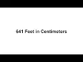 641 feet in cm How to Convert 641 Feet ft in Centimeters cm