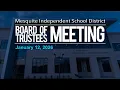 January 12 2026 Board Meeting