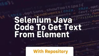 selenium java code to get text from element