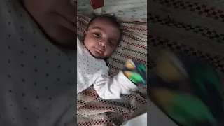 2 months old jayden is already responding to story