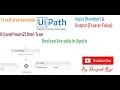 Boolean Variable in Uipath True or False Variable in Uipath