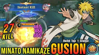 27 kills gusion x minato namikaze new naruto shippuden skin build top 1 global gusion mlbb