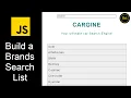 Build a Brands Search List with JavaScript