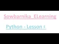 Python Lesson 5 - Dictionary