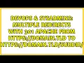 Multiple redirects with 301 apache from https domain tld to https domain