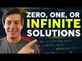 How to Determine Zero One or Infinite Solutions for Matrices in Python