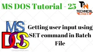 getting user input using set command in batch file