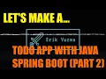 Creating a Todo App with Java Spring Boot Part 2 Nested model structure