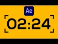 After Effects Countdown Timer Tutorial Quick Easy Timer
