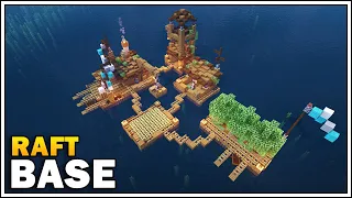 how to build a minecraft raft base for survival