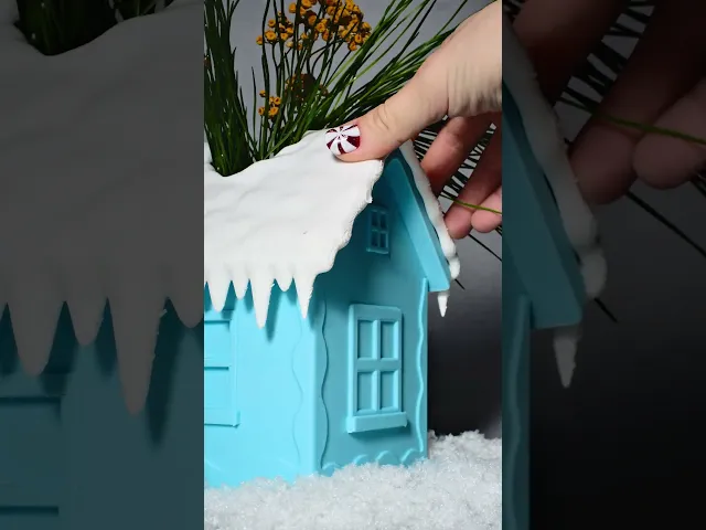 Snowy House Vase – Winter Home Decor video thumbnail