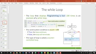 CPIT110 Chapter 5 5 2 The while Loop - Part 1 of 6