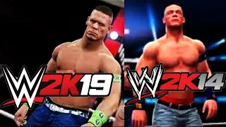wwe 2k19 vs wwe 2k14 details and imperfections